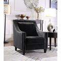 Fixturesfirst Modern Contemporary Kameron Accent Club Chair, Black - 36.6 x 32.3 x 30.6 in. FI2826779